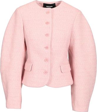 Rotate Cocoon Mouw Jas - Dames - Blazers - Roze - L - Wol - Jassen