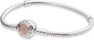 Pandora Moments Logo Clasp Snake Chain Bracelet