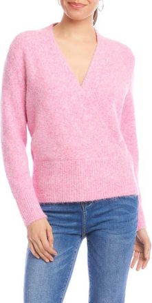 Karen Kane Wrap Sweater in Pink at Nordstrom, Size X-Large