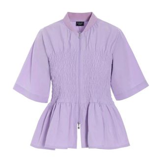 Bitte Kai Rand Blouses, female, Purple, Size: XL Smocked Peplum Blouse