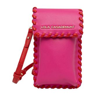 Lola Casademunt Telefoontasje met contrastafwerking - Dames - Accessoires - Roze - Maat: ONE Size Taf