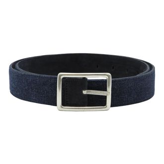 Moorer Belts, male, Blue, Size: 110 CM Denim Belt