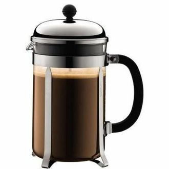 Bodum Chambord - Cafetera De &Eacute;mbolo Bodum 12 Tazas, 1,5 L, Acero Inoxidable