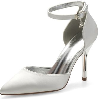 Miyoopark Womens Wedding Dress Shoes Stiletto High Heel Occasions Pumps M522 Ivory UK 7.5