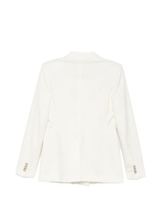 Tagliatore Double-Breasted Wool Blend Blazer - White