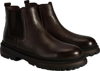 Desa Man Ankle Boots - Leather Upper, Slip-On, Flat Heel, Waterproof, Breathable | Brown - 44