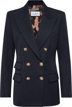 Philipp Plein Blazer Marine in lana - Blu