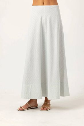 Sundays Matilda Maxi Skirt In Silver Top Stitch