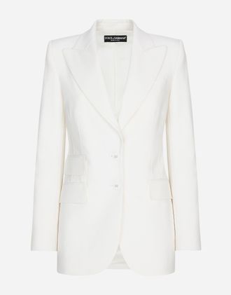 Dolce & Gabbana Two-way Stretch Wool Jacket - Woman Blazers White 38