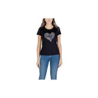 Liu Jo T-Shirts, female, Black, Size: S ECS T-Shirt Moda