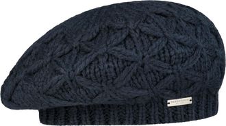 Seeberger Annelie Knit Beret Winter Beanie Women&acute;s (One Size - Navy)
