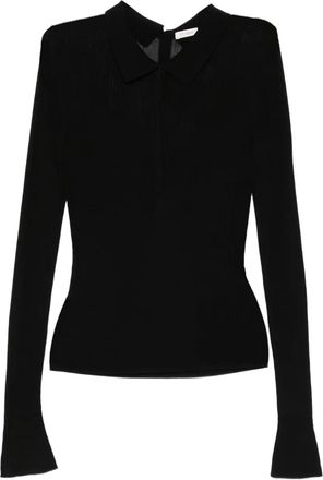 St.Agni long-sleeves polo top - Black