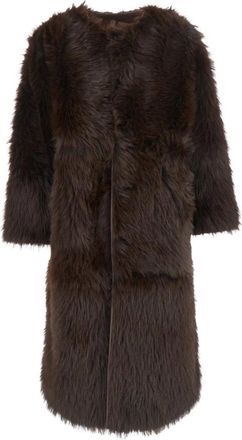 Urban Code Jassen, Dames, Zwart, M, Polyester, Zwarte Faux Fur Suedette Jas