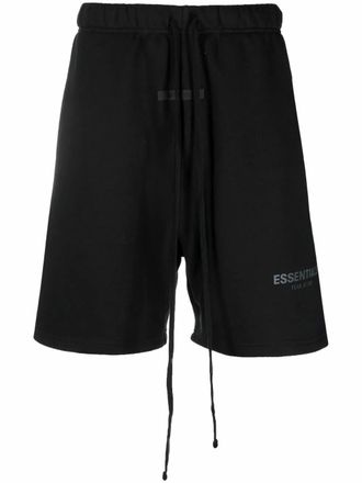 Fear of God logo-print drawstring track shorts - Black