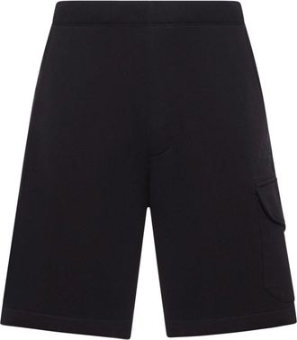 C.P. Company Brushed Cotton Bermuda Shorts With Drawstring Waist And Logo Detail