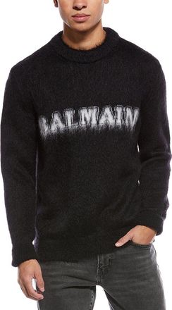 Balmain Wool & Mohair Blend Crewneck Sweater