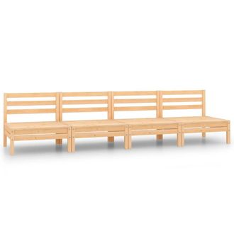 vidaXL Juego De Muebles De Jard&iacute;n 4 Piezas Madera Maciza De Pino Vidaxl