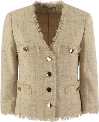 Tagliatore Dharma - Papyrus-Effect Jacket