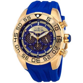 Invicta Speedway Chronograph Blue Dial Blue Silicone Mens Watch 26302