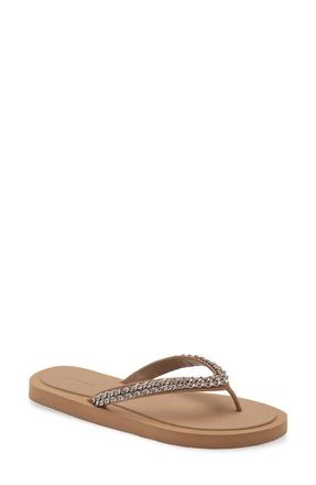 Tory Burch Kira Chain Flip Flop in Almond Flour at Nordstrom, Size 11