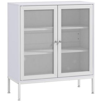 HOMCOM Aparador de cocina 80x37x92 cm blanco