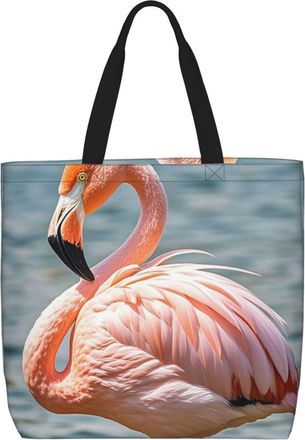 Generic Flamingo Grocery Bag Eco Friendly Handbag Reusable Shoulder Bags For Yoga Travel Camping