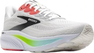 Brooks Mens Ghost 17 Shoe In White/pink Clay/gecko