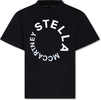 Stella McCartney logo-print organic-cotton T-shirt - kids - Organic Cotton - 14 - Black