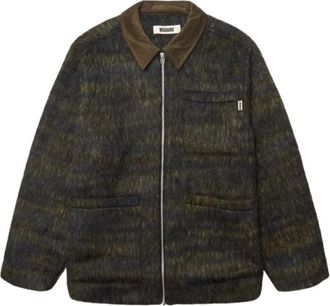 Woodbird WBBlade Hairy Zip Jacket - Heren - Zomerjassen - Groen - L - Wol - Jassen