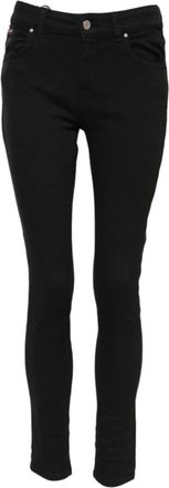 Dolce & Gabbana Zwarte Skinny Denim Jeans met Logo - Dames - Slim Fit Jeans - Zwart - S - Denim - Jeans