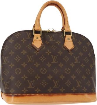Louis Vuitton Alma Handbag Monogram Canvas Brown Canvas Handbag (Pre-Owned)