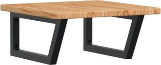 vidaXL Estante de lavabo de pared de acero y madera maciza de roble vidaXL