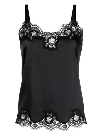 Dolce & Gabbana Top con bordo in pizzo - Nero