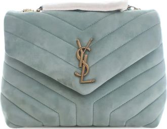 Saint Laurent 2022 Small Suede Loulou shoulder bag - Verde