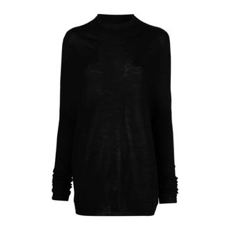 Rick Owens Turtlenecks, male, Black, Size: L Crater Knit Turtleneck
