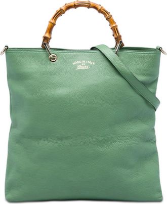Gucci Pre-owned Gucci Tall Calfskin Bamboo Shopper Tote Ladies RU2ASTWEMMXZFZOA