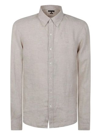 Michael Kors linen shirt - men - Linen/Flax - 3XL - Neutrals