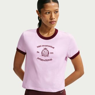 Nike Womens Nike Sportswear Ringer T-Shirt in Purple | IV5499-583