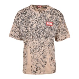 Diesel T-shirt - Heren - T-shirts - Beige - S - Katoen - Tops