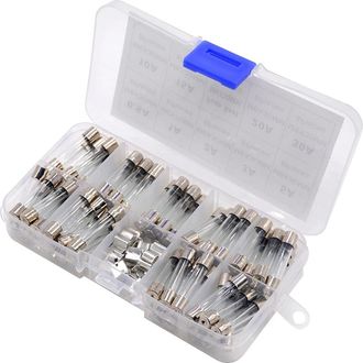 OEM Fusibles De Vidrio De Acci&oacute;n R&aacute;pida De 6x30 Mm, Kit De Fusibles Tubulares De Vidrio Para Autom&oacute;viles De Acci&oacute;n R&aacute;pida Y Portafusibles - 72 Unidades