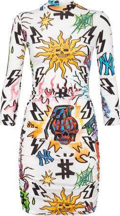 Philipp Plein Short Dress LS Tattoo Monogram