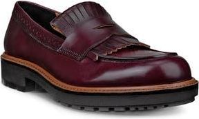 Ecco Metropole Oslo Kiltie Penny Loafer in Dark Ruby at Nordstrom Rack, Size 8-8.5Us / 39Eu