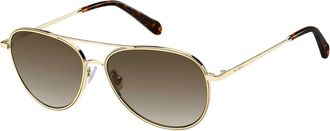Fossil FOS 2096/G/S 3YG/HA Womens Sunglasses Gold Size 57