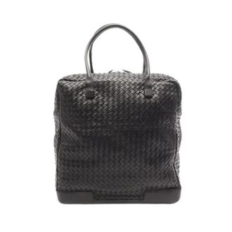 Bottega Veneta Pre-owned Handbags, female, Black, Size: ONE SIZE Pre-owned Intrecciato Leather Tote Bag