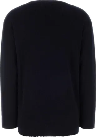 Miu Miu Womens Virgin Wool Oversize Sweater Navy