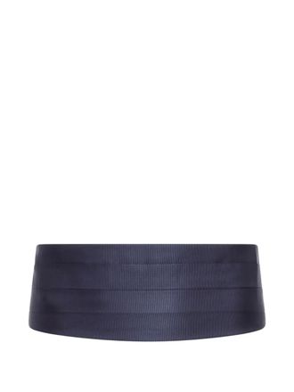 Giorgio Armani pleated silk cummerbund - men - Silk/Acetate/Viscose - M - Blue