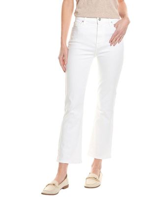 7 For All Mankind High-Waist White Slim Kick Jean