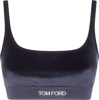 Tom Ford Stretch Lustrous Velour Signature Bralette