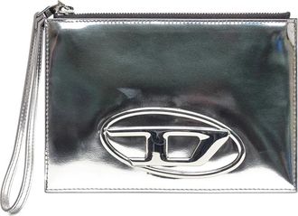 Diesel 1DR Pouch III - Dames - Clutches - Grijs - ONE Size - Leer - Tassen