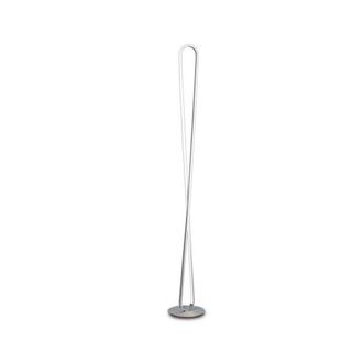 Netlighting Bucle Floor Lamp 50W LED 3000K 4300lm Dimmable White Frosted Acrylic in Silver